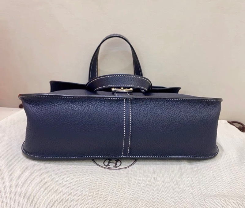 有購証🩷 99新 Hermes愛馬仕 halzan31 2Z午夜藍 T刻 Tc皮 附件塵袋-4