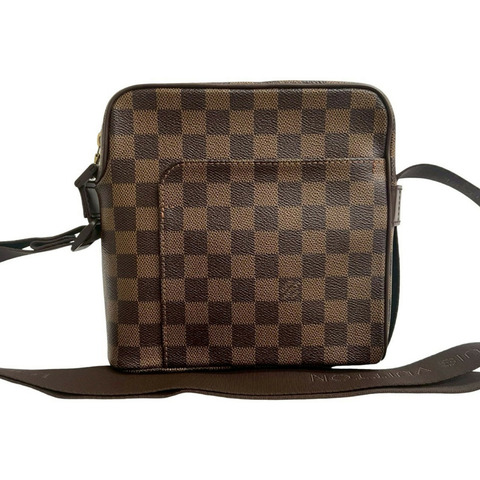 未使用，已存放 Louis Vuitton Olaf PM Damier 皮革單肩包/Pochette/Sacoche 棕色 25329