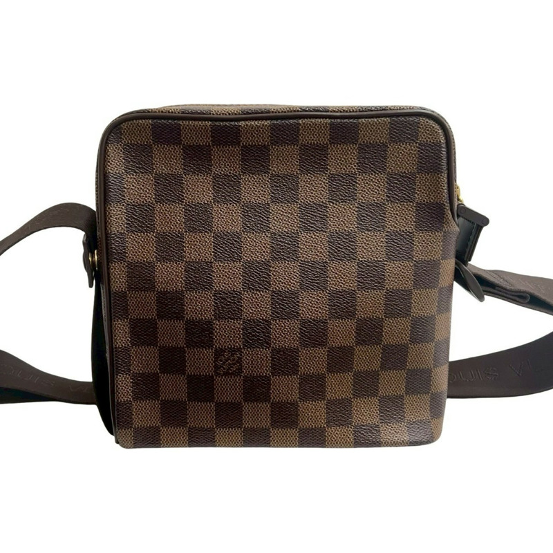 未使用,已存放 Louis Vuitton Olaf PM Damier 皮革單肩包/Pochette/Sacoche 棕色 25329-2