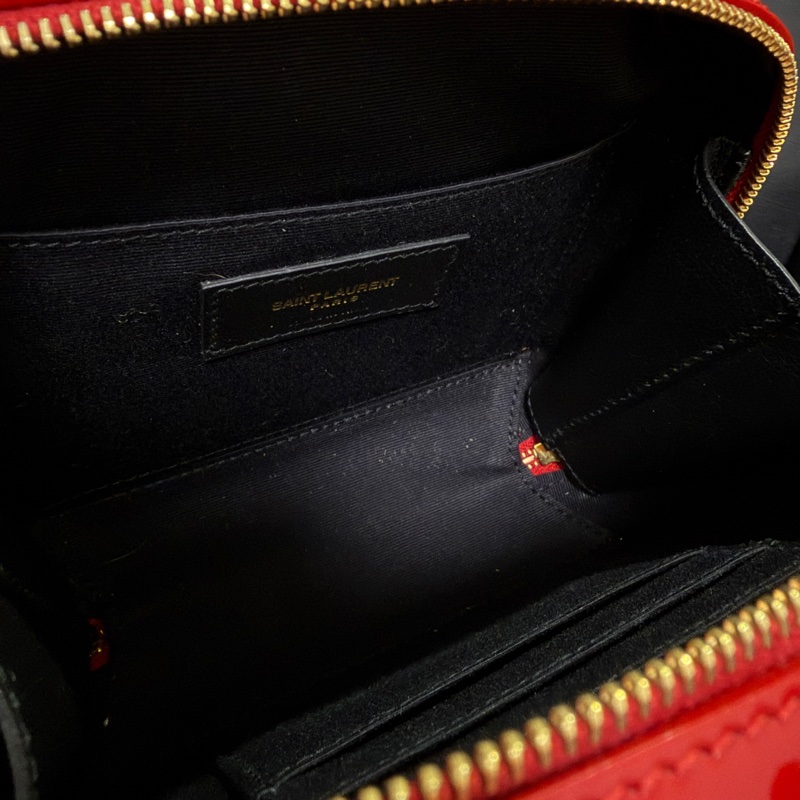 正品 SAINT LAURENT 紅 漆皮 VICKY 肩背包 斜背包 方胖子-3