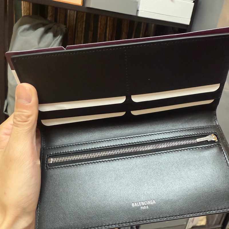 Balenciaga 灰色小牛皮長護照錢包-2
