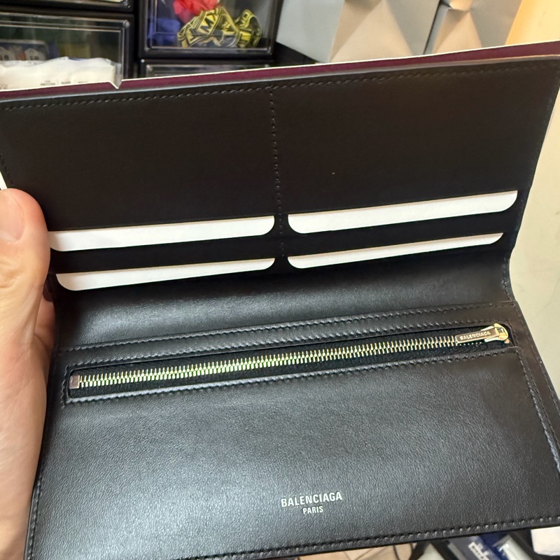 Balenciaga 灰色小牛皮長護照錢包-3