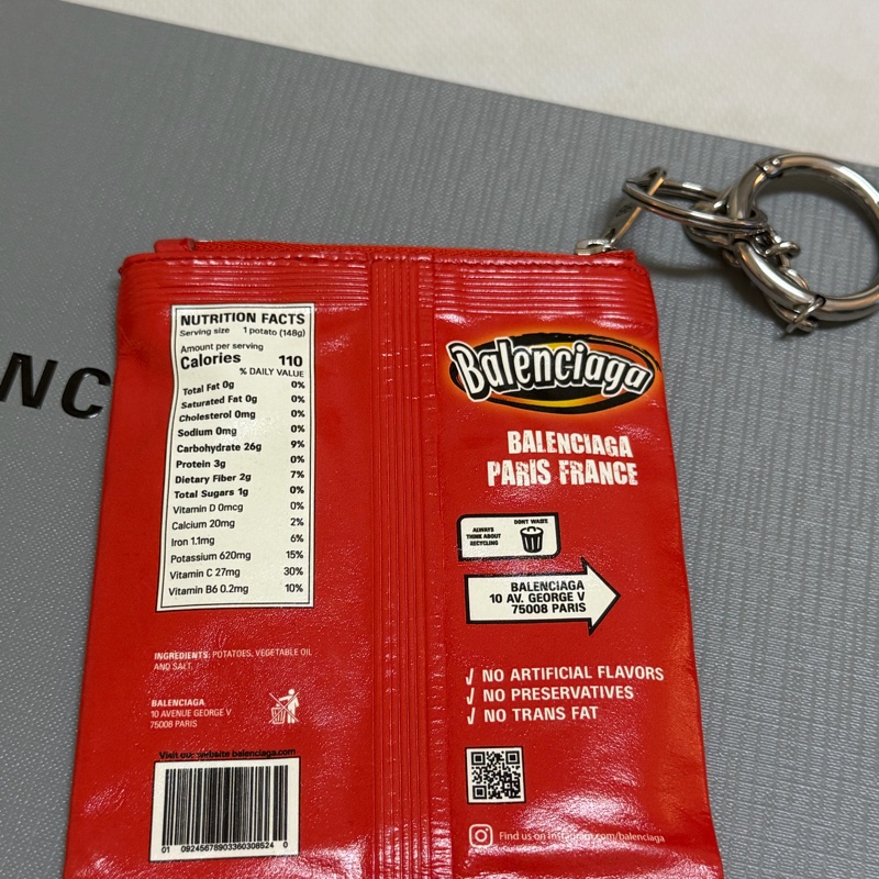 Balenciaga 紅色起司鑰匙錢包-1