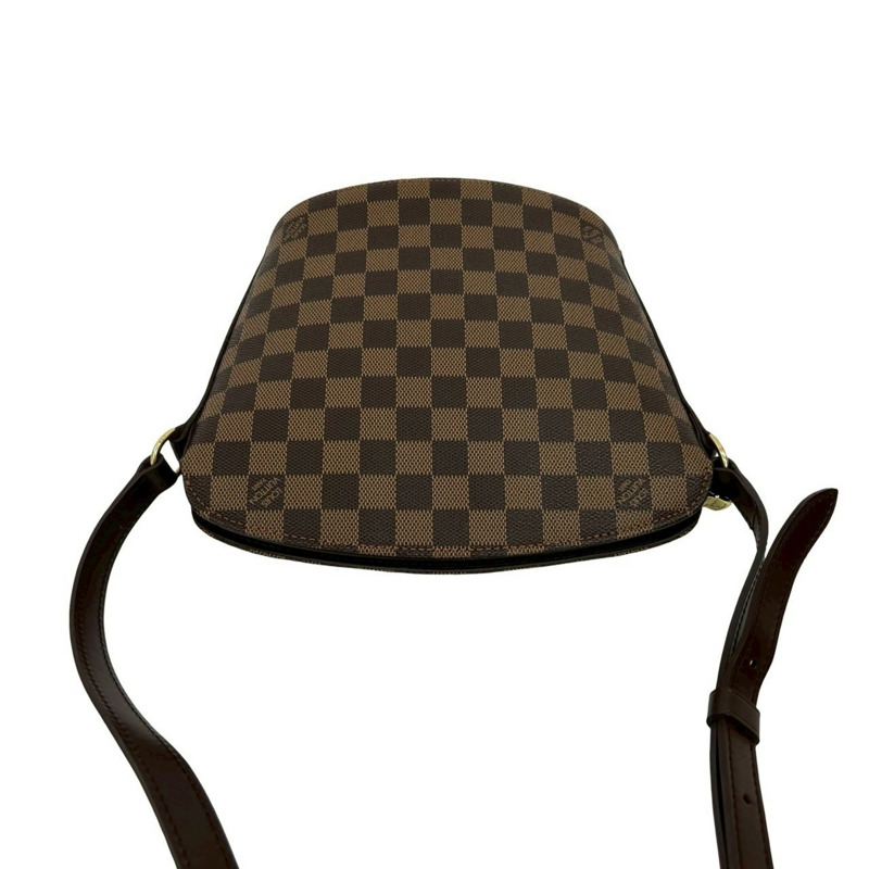 幾乎未使用 Louis Vuitton Drouot Damier 皮革肩背包/小袋/挎包棕色(11594)-3