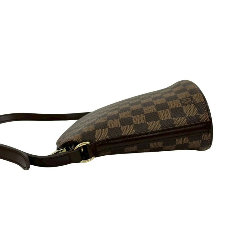 幾乎未使用 Louis Vuitton Drouot Damier 皮革肩背包/小袋/挎包棕色(11594)-4