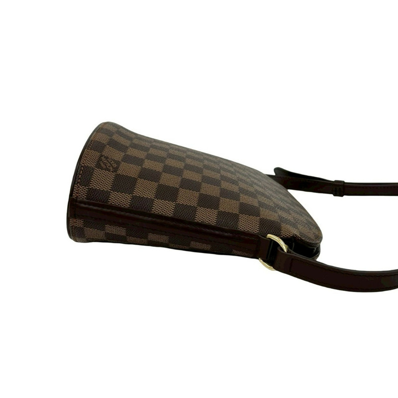 幾乎未使用 Louis Vuitton Drouot Damier 皮革肩背包/小袋/挎包棕色(11594)-5