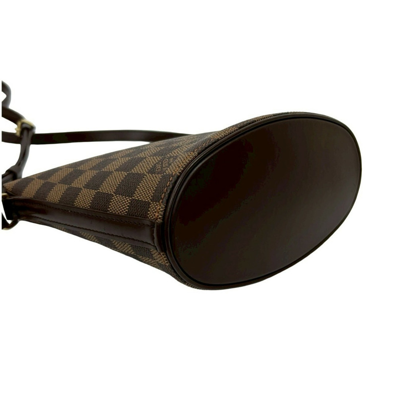 幾乎未使用 Louis Vuitton Drouot Damier 皮革肩背包/小袋/挎包棕色(11594)-6