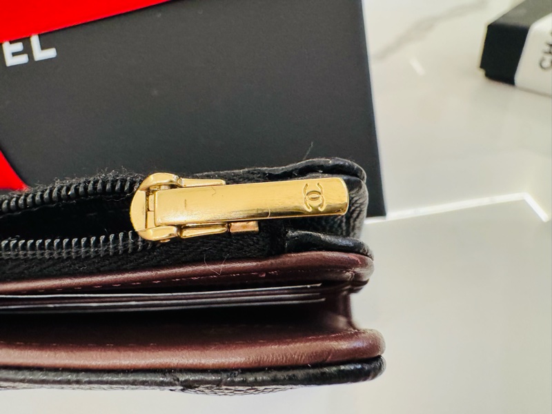 CHANEL 25P經典款對開長夾 💕金釦荔枝牛皮💕-4