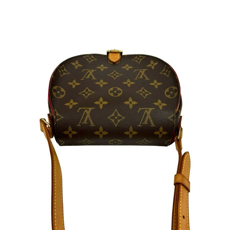 幾乎未使用 LOUIS VUITTON Tan Blanc Monogram 皮革單肩包/手拿包/小背包(棕色)24584-3