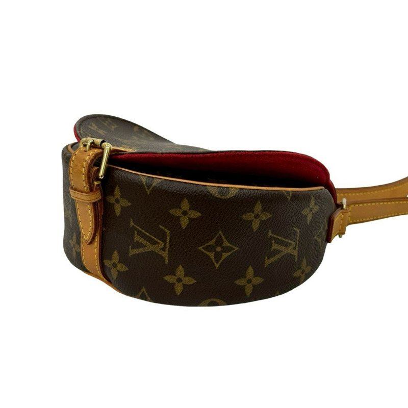 幾乎未使用 LOUIS VUITTON Tan Blanc Monogram 皮革單肩包/手拿包/小背包(棕色)24584-7