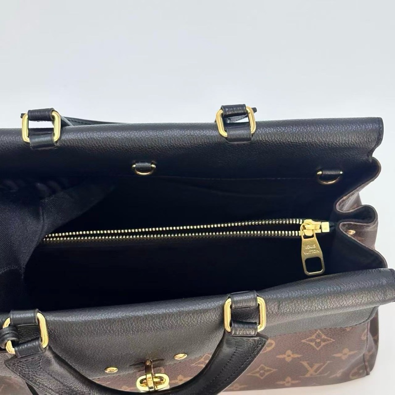 LV 老花拼色Venus手提斜背包34*22*12 98新配件塵袋購證鎖鑰匙-16