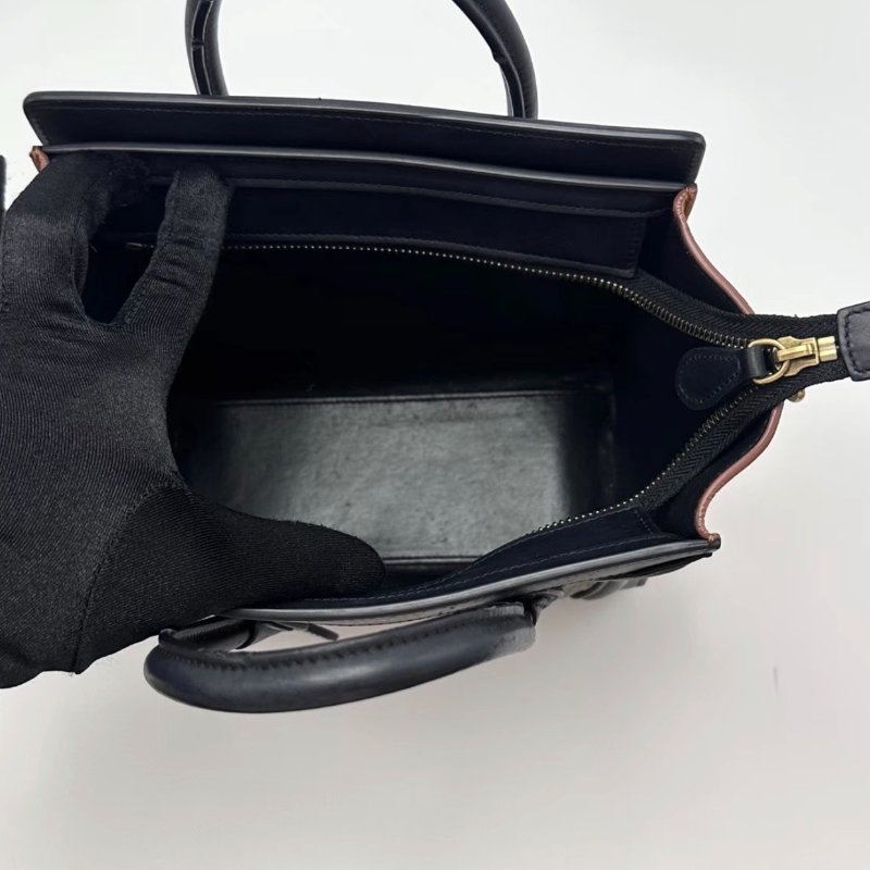 CELINE 拼色笑臉手提肩背斜背包20*19.5*10 98新配件塵袋-3