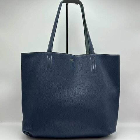 HERMES doublesense36雙面拼色肩背托特包34*32*11 98新