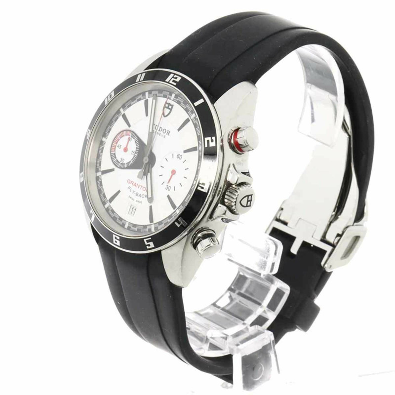 帝舵 Grantour Chrono Flyback 20550N 男士手錶,附日期顯示,白色,自動-2