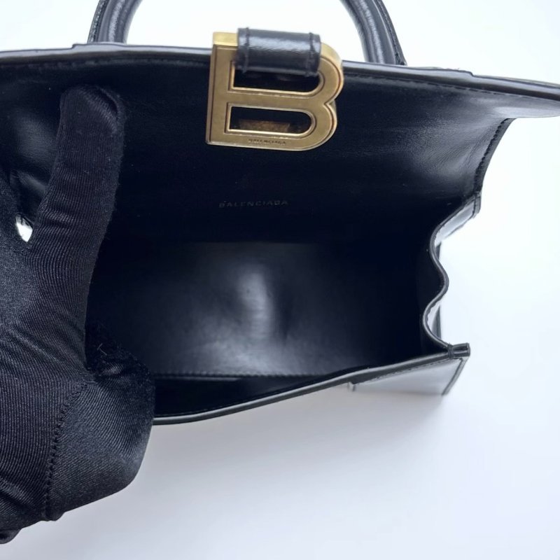 BALENCIAGA XS黑金手提斜背沙漏包 19*12*7 98新配件塵袋-5