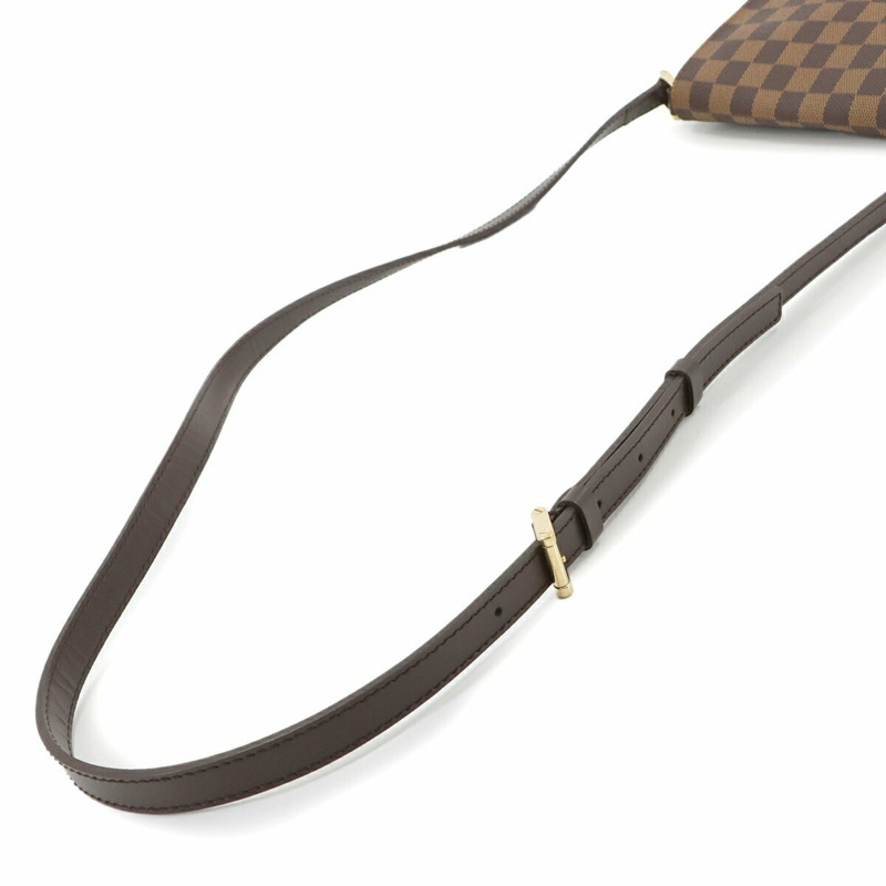 Louis Vuitton Damier Musette Salsa 長版肩背包,採用 Ebene 皮革製成,N51300 搭配金色金屬配件-4