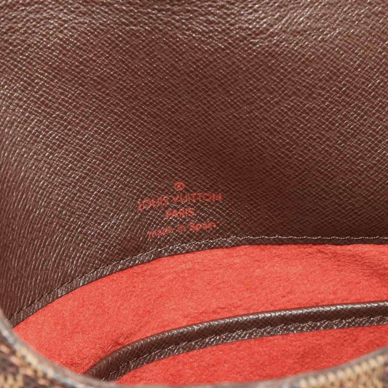 Louis Vuitton Damier Musette Salsa 長版肩背包,採用 Ebene 皮革製成,N51300 搭配金色金屬配件-7