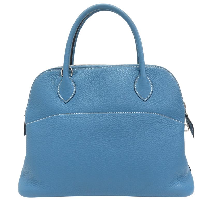牛仔藍 Togo牛皮 Blue Bolide31 两用包 T刻【HERMES 愛馬仕】 Bleu Jean-1