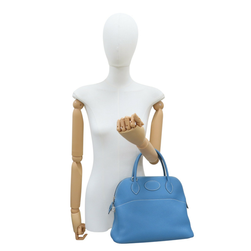 牛仔藍 Togo牛皮 Blue Bolide31 两用包 T刻【HERMES 愛馬仕】 Bleu Jean-8