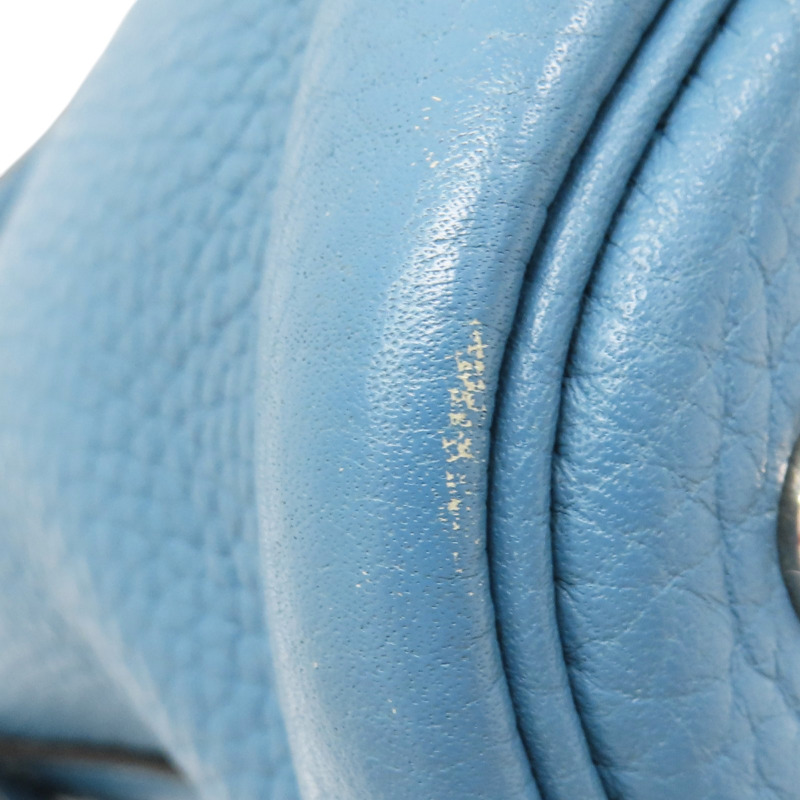 牛仔藍 Togo牛皮 Blue Bolide31 两用包 T刻【HERMES 愛馬仕】 Bleu Jean-12