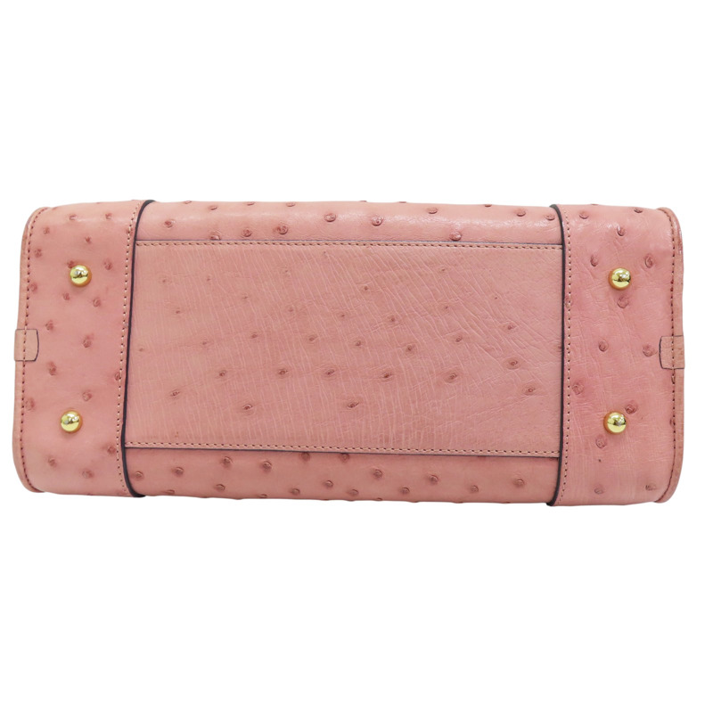 粉色 鴕鳥皮 手提包【LOEWE 羅威】-3