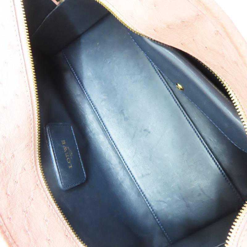 粉色 鴕鳥皮 手提包【LOEWE 羅威】-4