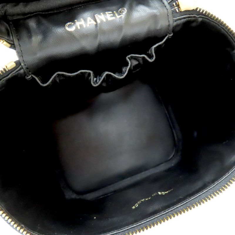 黑色 荔枝紋牛皮 化妝包 手提包 A01998【CHANEL 香奈兒】 A01998-4
