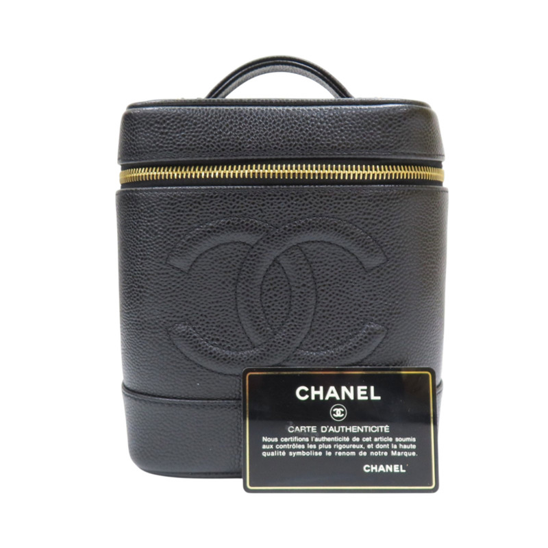 黑色 荔枝紋牛皮 化妝包 手提包 A01998【CHANEL 香奈兒】 A01998-10
