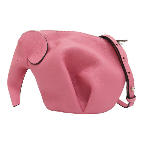 粉色 牛皮 小象 肩背包【LOEWE 羅威】
