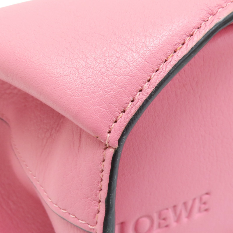 粉色 牛皮 小象 肩背包【LOEWE 羅威】-7