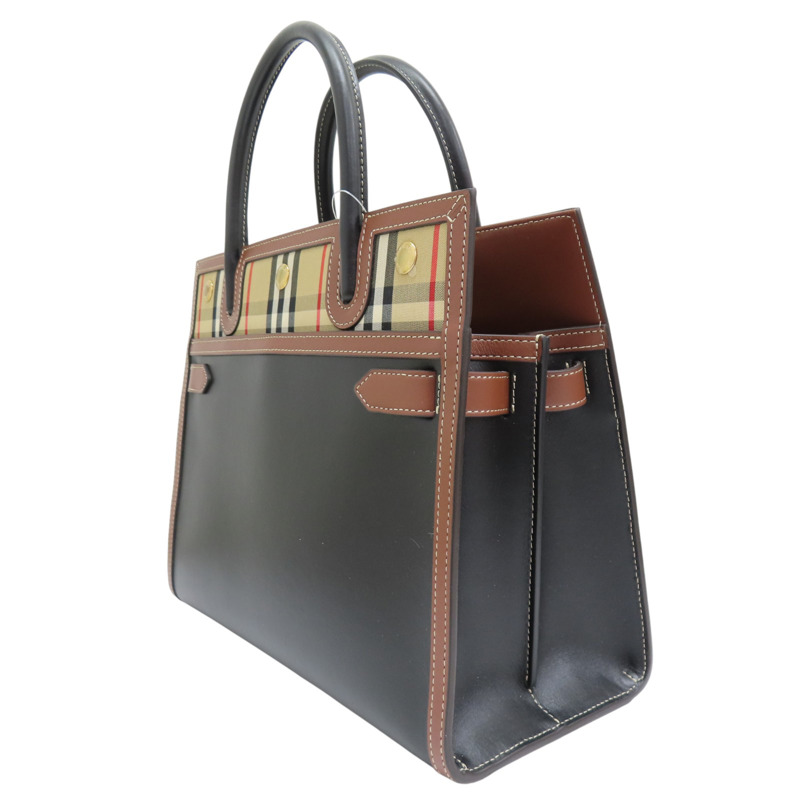 黑色 牛皮 Title 两用包【BURBERRY 巴寶莉】 8025269-2