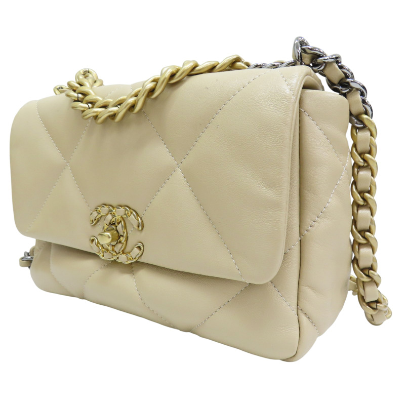 米色 羊皮 19 26cm 肩背包 AS1160【CHANEL 香奈兒】 AS1160-2