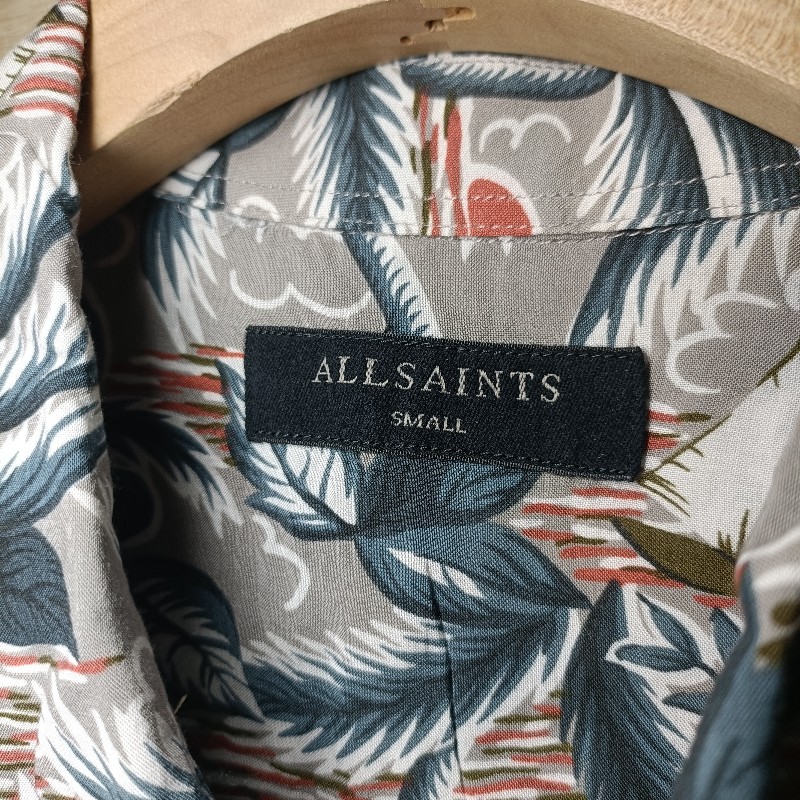 Allsaints 滿版 椰子樹 夏威夷襯衫 開領襯衫 男S-3
