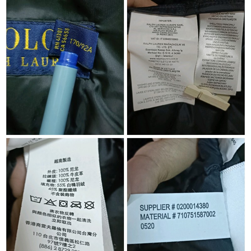 Polo Ralph Lauren RL 黑色 可收納 羽絨背心 男S-7