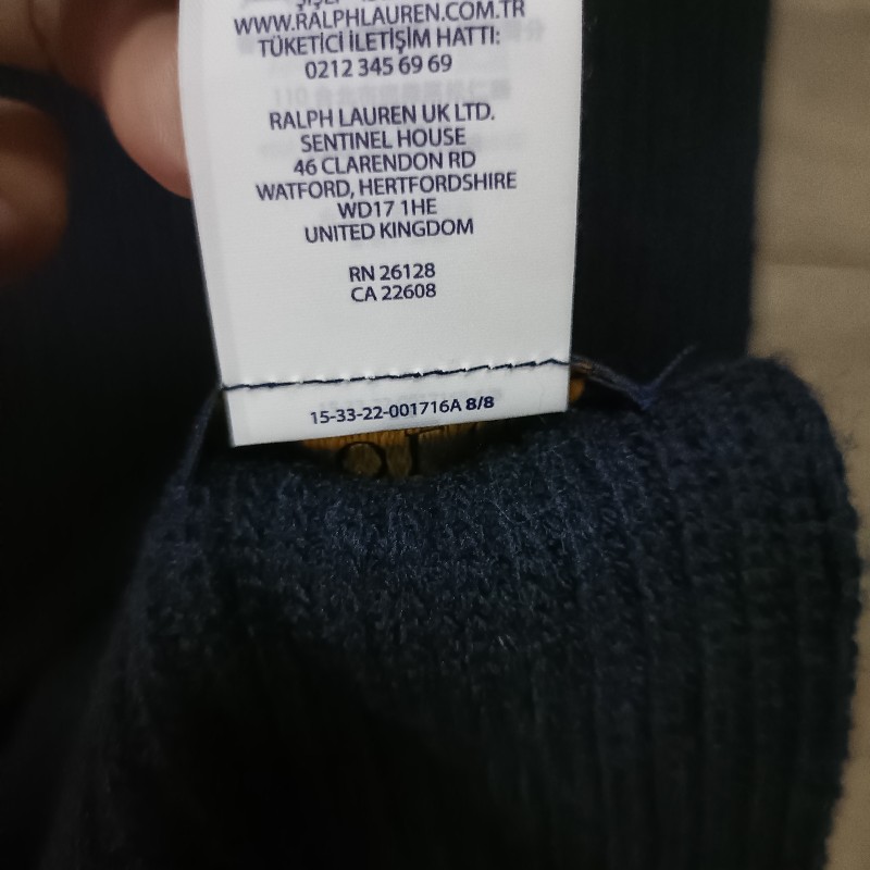 Polo Ralph Lauren Polo Bear 小熊 深藍 羊毛 圍巾-7