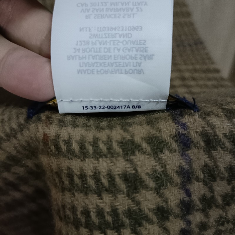 Polo Ralph Lauren Polo Bear 小熊 卡其 格紋 羊毛 圍巾-8
