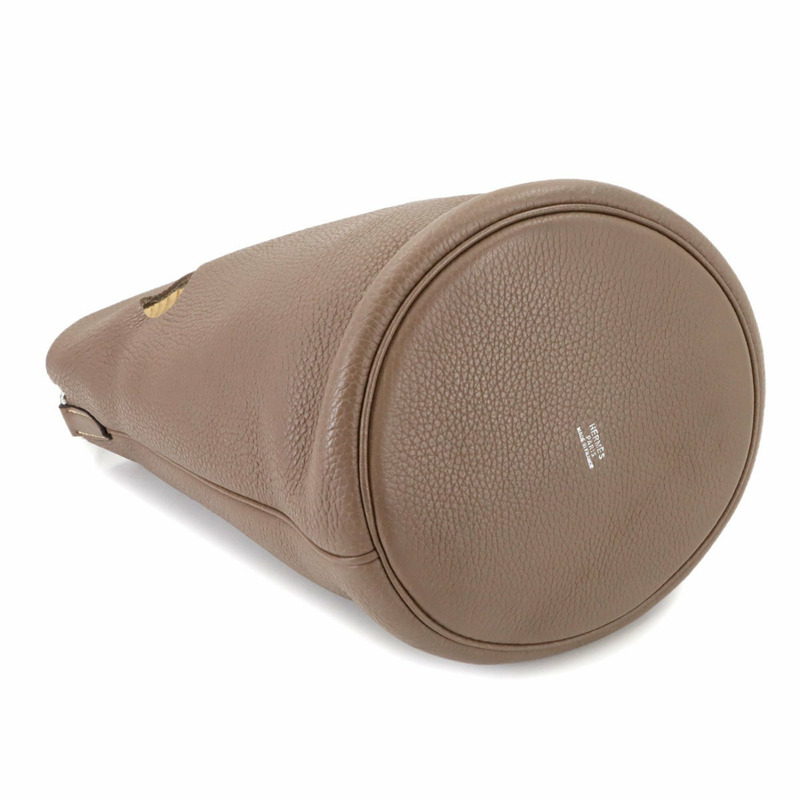 Hermes Hermès Mangeoire GM 手提包 Taurillon Clemence Etoupe 皮革,附 □I 印章-3