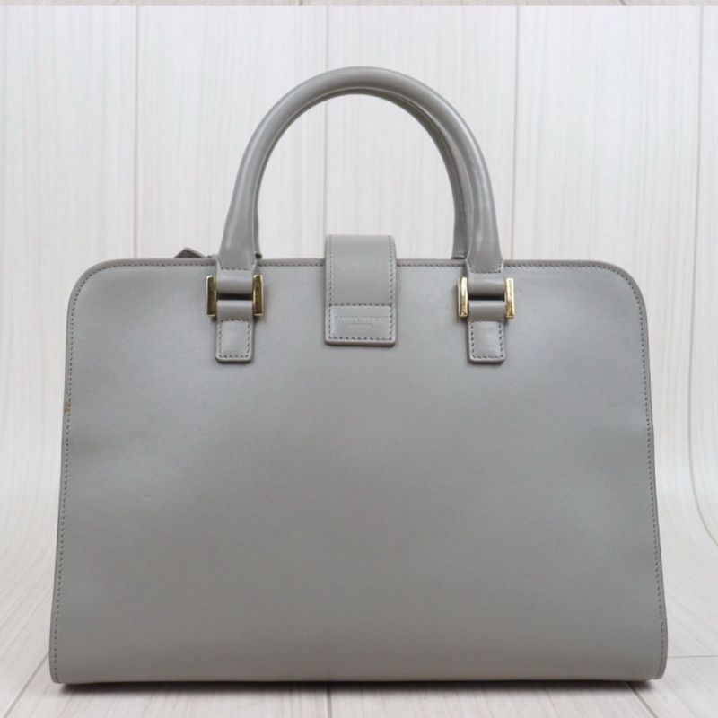 YSL Cabas 灰金手提肩背包-2