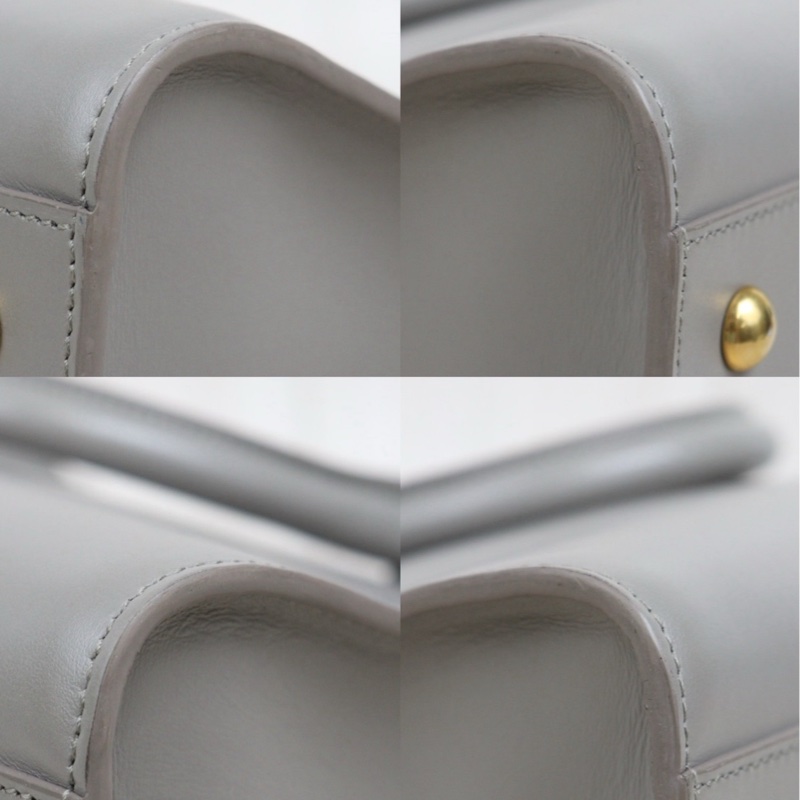 YSL Cabas 灰金手提肩背包-5