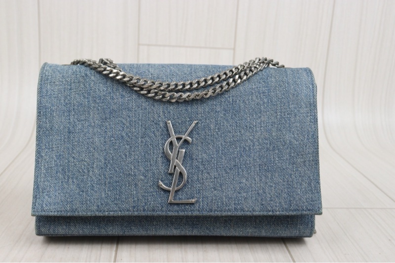 YSL Kate 牛仔藍鏈條包-2