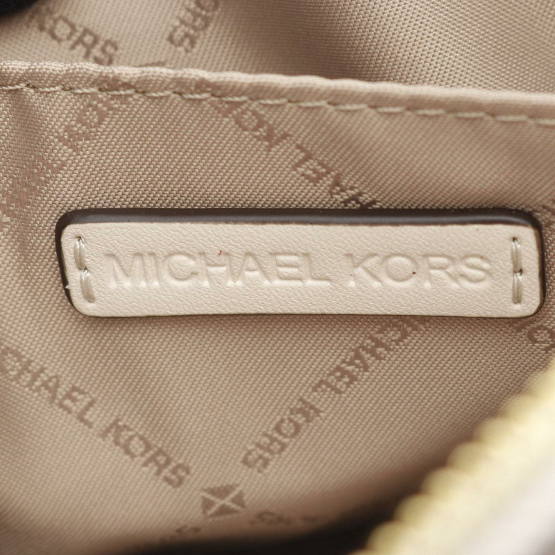 Michael Kors Jet Set 大斜背包 單肩包 35F4GTTC9H 皮革 皮革 米色 黑色 二手 女款-3