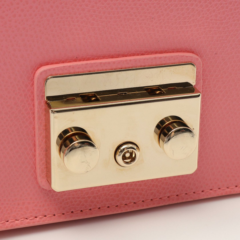 Furla METROPOLIS MINI Metropolis 單肩包 皮革 粉紅色 二手 女款-7