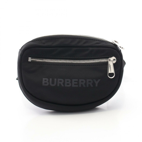 BURBERRY 腰包 身體包 尼龍皮革 黑色 二手 男士