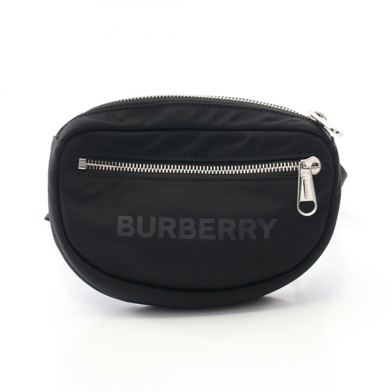 BURBERRY 腰包 身體包 尼龍皮革 黑色 二手 男士-0