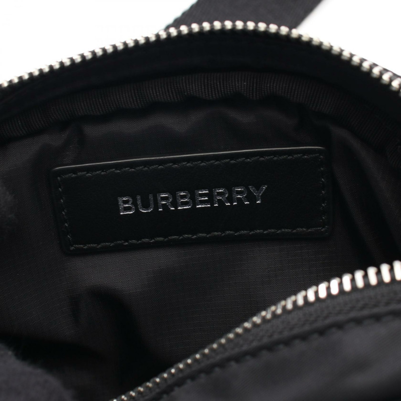 BURBERRY 腰包 身體包 尼龍皮革 黑色 二手 男士-3