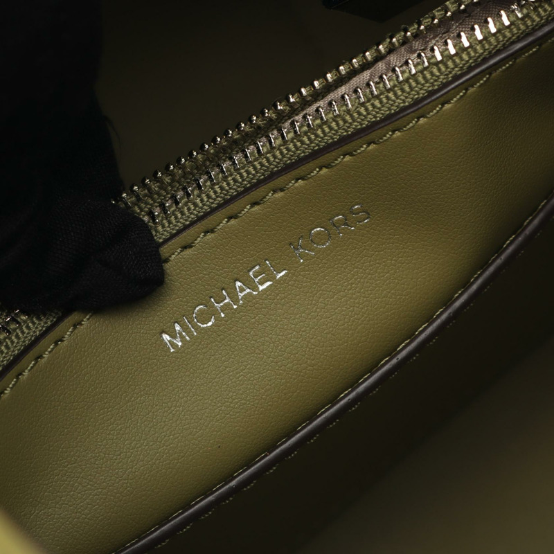 Michael Kors 肩背包 30S0SZ5L1V 帆布皮革白色卡其棕色二手女款-3