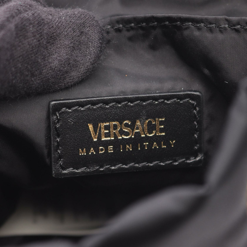VERSACE 美杜莎迷你背包 尼龍皮革 黑色 二手 女款-3