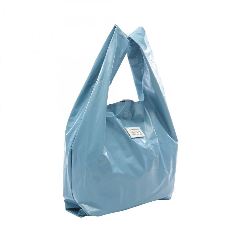 Maison Margiela ANIME PRINT 手提包 PVC 塗佈帆布 藍色 二手 女士-1