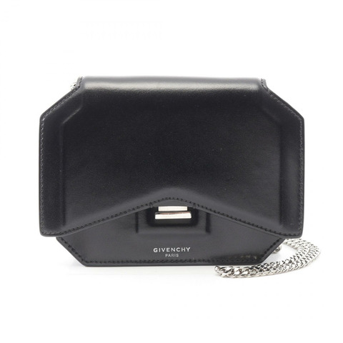 GIVENCHY BOW CUT 鏈條單肩包 皮革 黑色 二手 女士斜背包