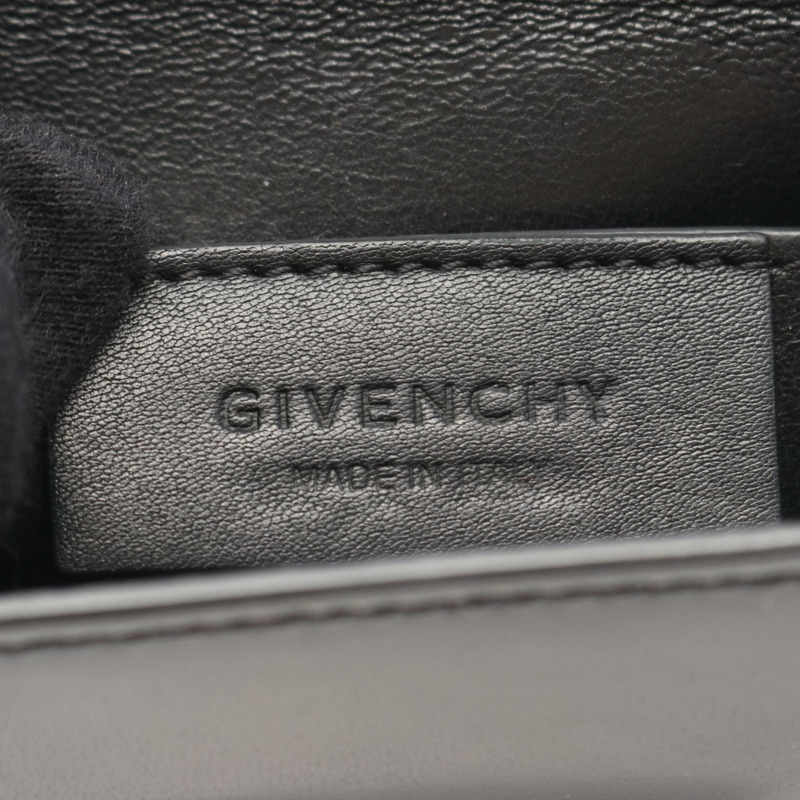 GIVENCHY BOW CUT 鏈條單肩包 皮革 黑色 二手 女士斜背包-3